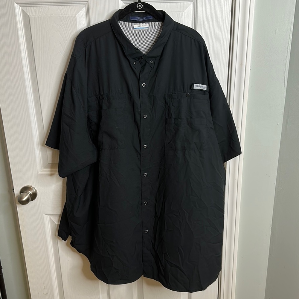 Men’s Columbia Tamiami II PFG short sleeve fishing shirt 4XL black